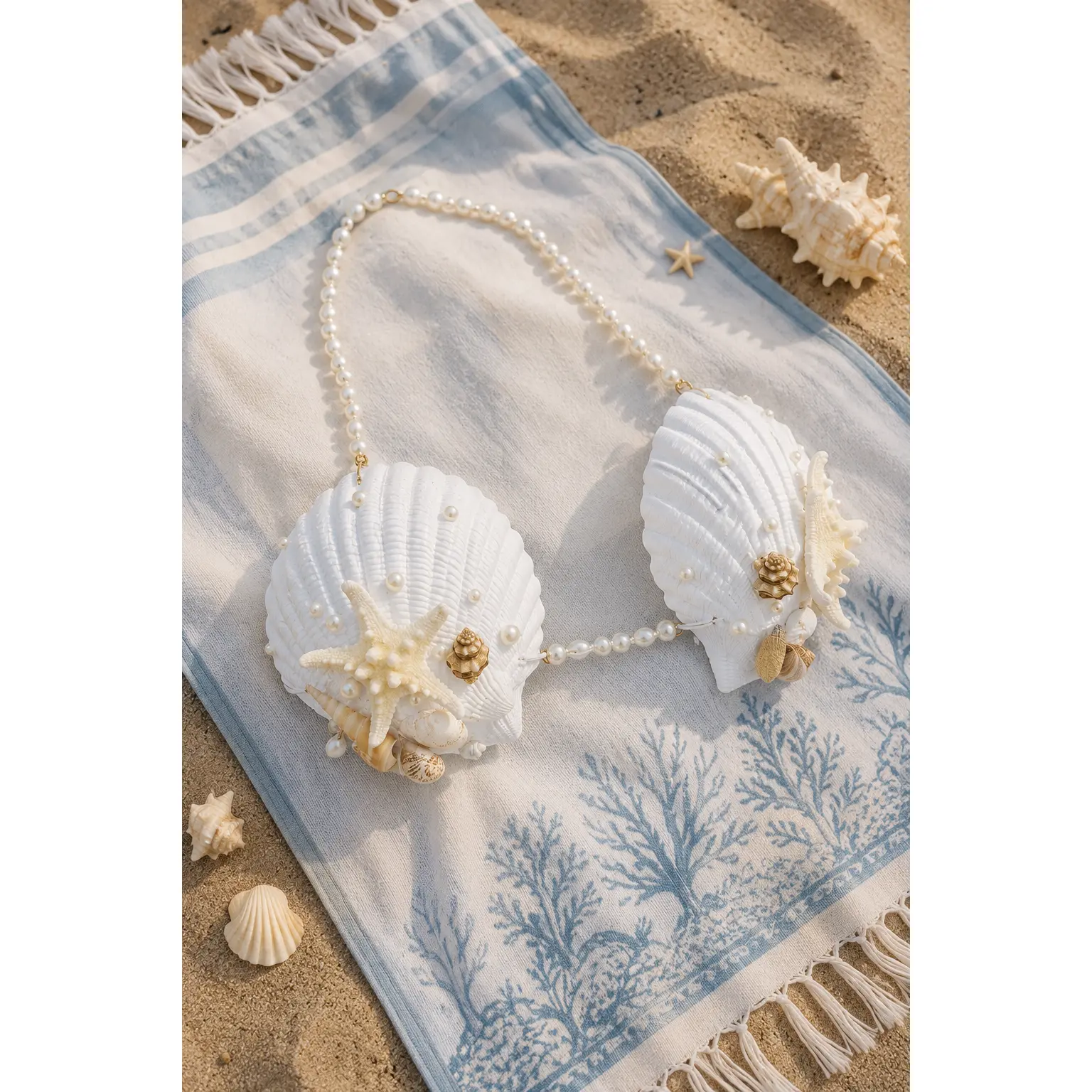 The Adriata Pearl Seashell Bralette