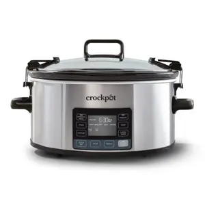 Crock-Pot 7-Quart MyTime Cook & Carry Programmable Slow Cooker, Stainless Steel