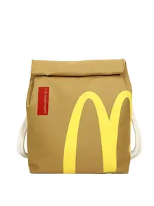 Classic Funny Retro Paper Bag Large Capacity Backpack Cute Personalized Shoulder Crossbody Bag Casual Canvas Backpack Notebook Bag