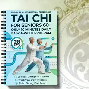 Tai Chi Practice Manual for Seniors and Beginners - Spiral Binding, Includes Progressive Daily Exercises, Suitable Gentle Routines for Fitness, Training, and Practice, Step-by-Step Tai Chi Guide, Track Your Daily Progress, Feel Proud