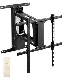 VEVOR Motorized TV Wall Mount, 32-65 in Electric Fireplace TV Wall Mount Black