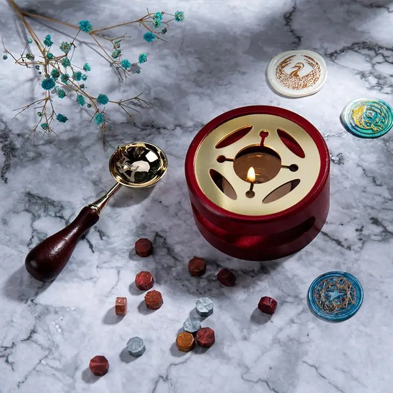 DIY Wax Seal Warmer, 1 Count Wax Beads Melting Pot, Wax Seal Stamp Melting Pot, Wax Melting Spoon for Stamp Seal, DIY Scrapbooking & Stamping Wax Melt