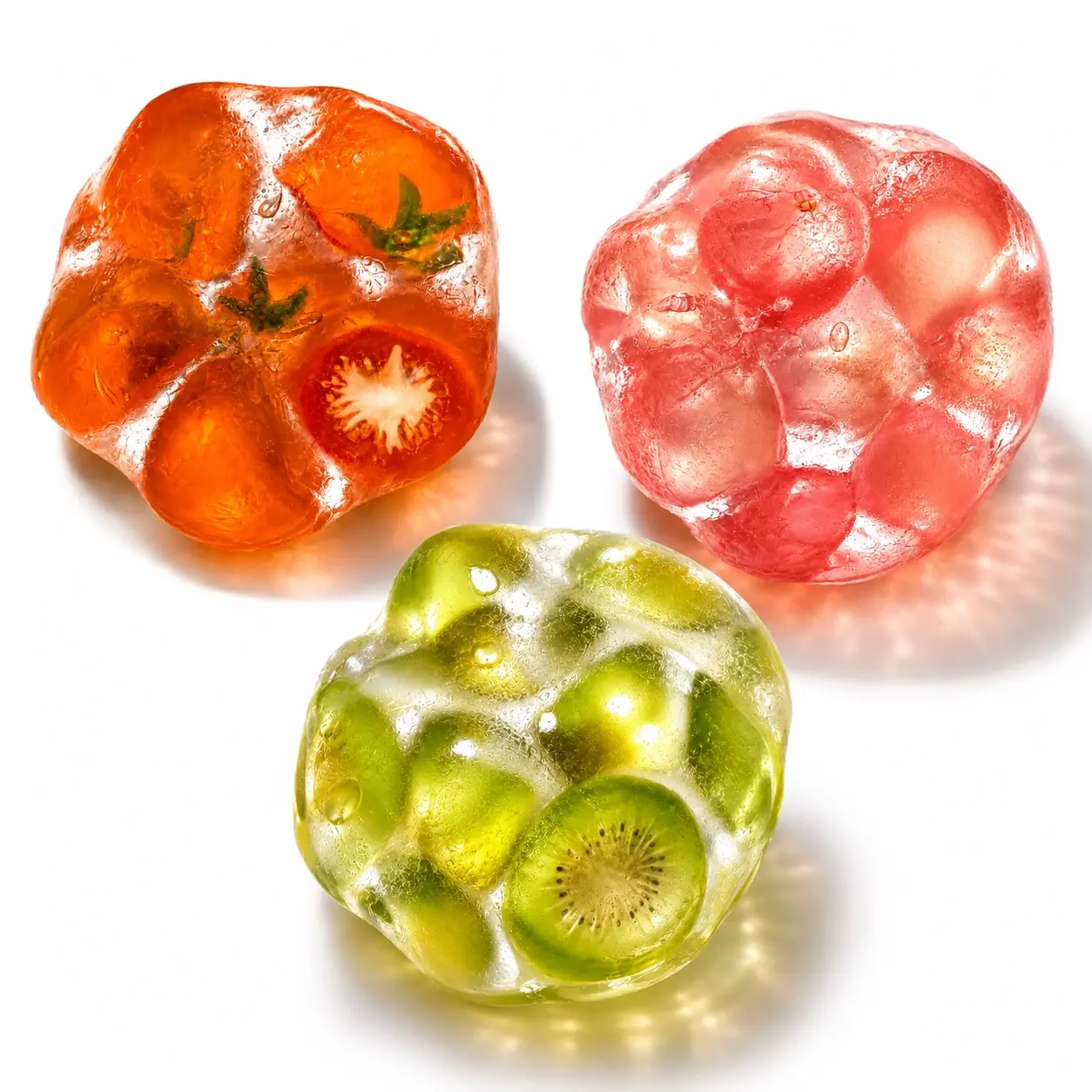 Fruity Coconut Oil Squishy - Squilo Ultra-Thin Skin Non-Rebound Moldable Faseline Filling decompression Sensory Fidget Toys for Stress Relief soft squish ball fun stress ball Multicolored cute relief toy summervibes party gift idea