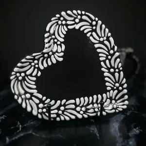 Black Heart Talavera Plate— Handmade