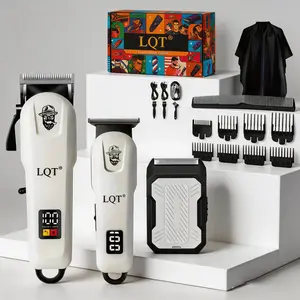 Men's 3-piece grooming kit, USB rechargeable, suitable for daily haircuts and facial care, includes a cordless hair clipper, beard trimmer, gradient kit, precision trimmer, adjustable tools, barber equipment, and a men's gift. device