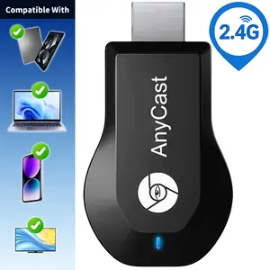 Wireless HDMI Display Adapter, 1080P Screen Mirroring Dongle, 2.4G WiFi, Dual Mirror & Extended Mode, Compatible with iOS Android Windows Mac, Ideal for Home Office Daily Use