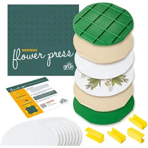 Microwave Flower Press Kit for Drying Leaf, Plant, and Flowers (10 Inch Round)