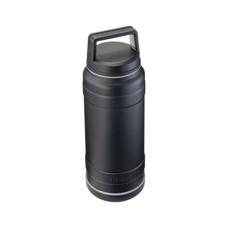 Pelican 18 oz Stainless Steel Travel Water Bottle - Portable Vacuum Insulated, Leakproof Lid, Sweat-Proof Powder-Coat Finish Tumbler (Sports & Outdoor Accessory), Water Bottles