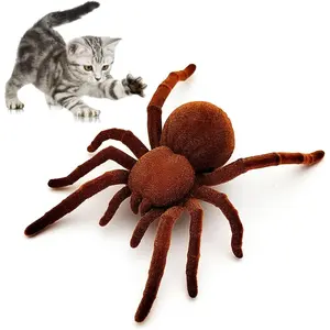 Electric Spider Tarantula Animal Toy Vibration Crawling Pets Cat Dog Puppy Teasing Toys Prank Scary Kids Gifts Electric Vibrating Tarantula Toy