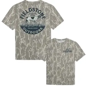 Fieldstone The Outdoors Tee - Mossy Oak Washed Bottomland Mallard Tee, Hunting Shirt, Mossy Oak Shirt, 3D Camo Style T-Shirt, Gift For Men