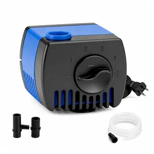 Aqua Dream 66 GPH Submersible Water Pump for Aquariums, Adjustable Flow, UL Approved, Includes 1/4" Adapter & 6 ft Non-Polarized Plug