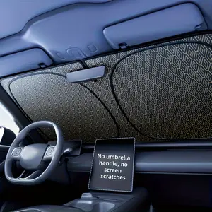 Upgraded Laser Insulation Car Sunshade, Thick Diamond Pattern Windshield Cover, Windscreen Shade Cover Fits Most Vehicles, Design, Premium Material, Sunshade for Car Outside