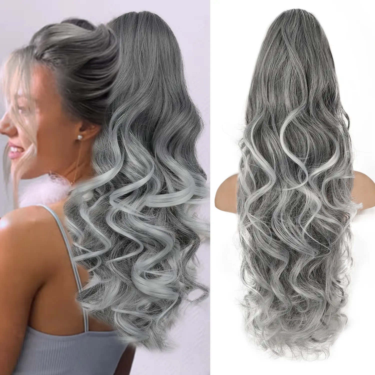 Gray with white ends 