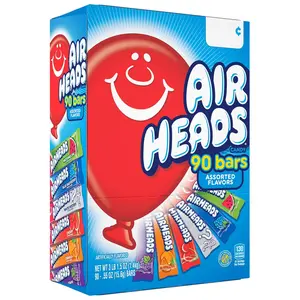 AirHeads Variety Pack Candy - 0.55 oz Low-Calorie Sweet Treat, 90 Bars with Built-In Play Value for Candy Lovers