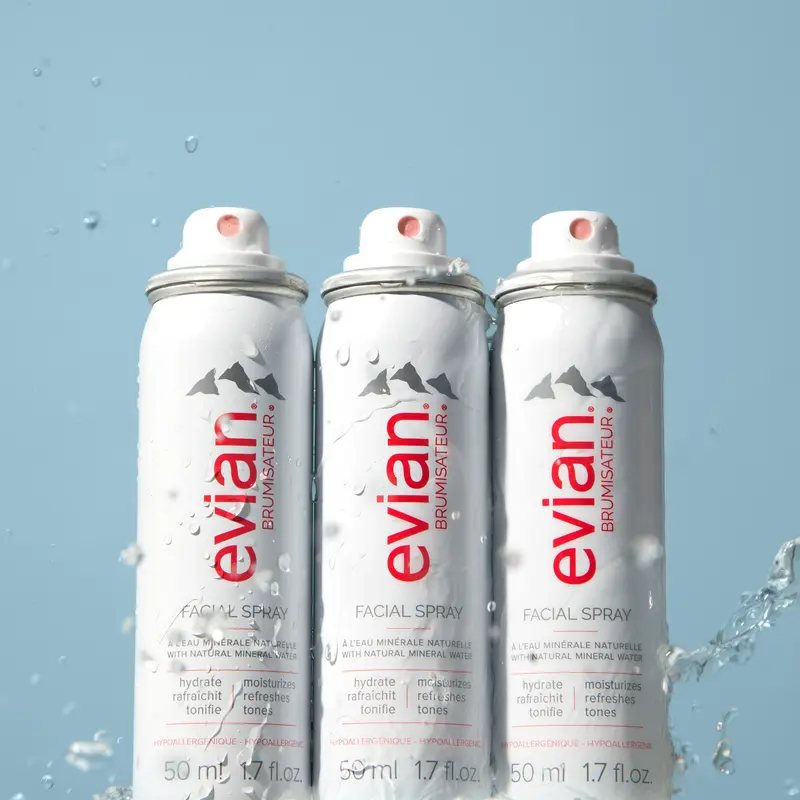 On-the-Go Skin Fix Trio | Evian Facial Spray | instant hydration • cooling mist • fix makeup