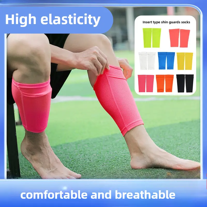 Football Leggings Socks Adult Children with Pockets Leg Cover Breathable Soft Sports Double Layer Leggings Socks