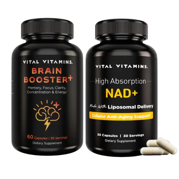 Stay Sharp Bundle - Brain Booster Plus and NAD+ Supplement Focus Healthcare