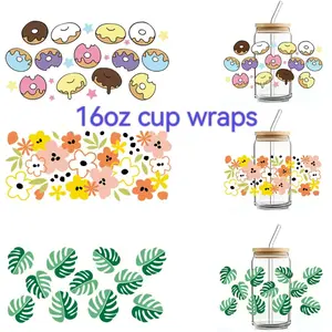 UVDTF cup wrap pen wrap decals 16oz 20oz 40oz for tumblers glasses pens mugs bookmarks
