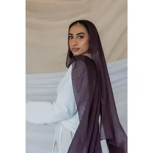 VELA Deep Berry Solid Modal Hijab