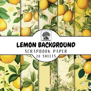 Lemon Scrapbook Paper: 20 Double-Sided Sheets of Lemon Wallpaper for Scrapbooking, Junk Journals, Card Making, Decoupage, Origami, Paper Crafts, DIY ... Media (Scrapbook Paper by Somerset Press) Paperback – November 7, 2023