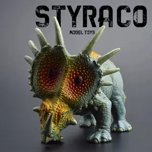 Jurassic Dinosaur Model Realistic Animal Figure, Triceratops Pentaceratops Toy, Boys' Collection Gift, Single Pack