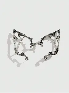 1 Pair Vintage Minimalist Flower Fairy, Handmade Fantasy Cosplay Elven Ear Jewelry Statement Earrings For Women