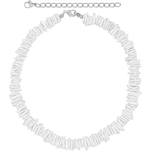 White Puka Shell Necklace Hawaiian Seashell Necklace for Men VSCO Girl Beach Necklaces for Women Beachy Beaded Summer Pooka Choker Heishi Clam Chips Surfer Jewelry