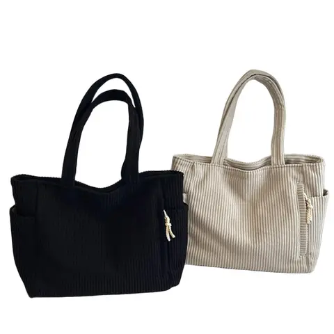 Women's Corduroy Commuting Shoulder Bag, Roomy, Elegant & Versatile, Your Go-To for Commute & Shopping Runs