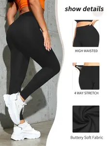 Plus Size Women's High Waist Yoga Pants, Butt Lifting, Tummy Control, Non-Transparent, Ideal for Exercise and Running, Ultimate Comfort