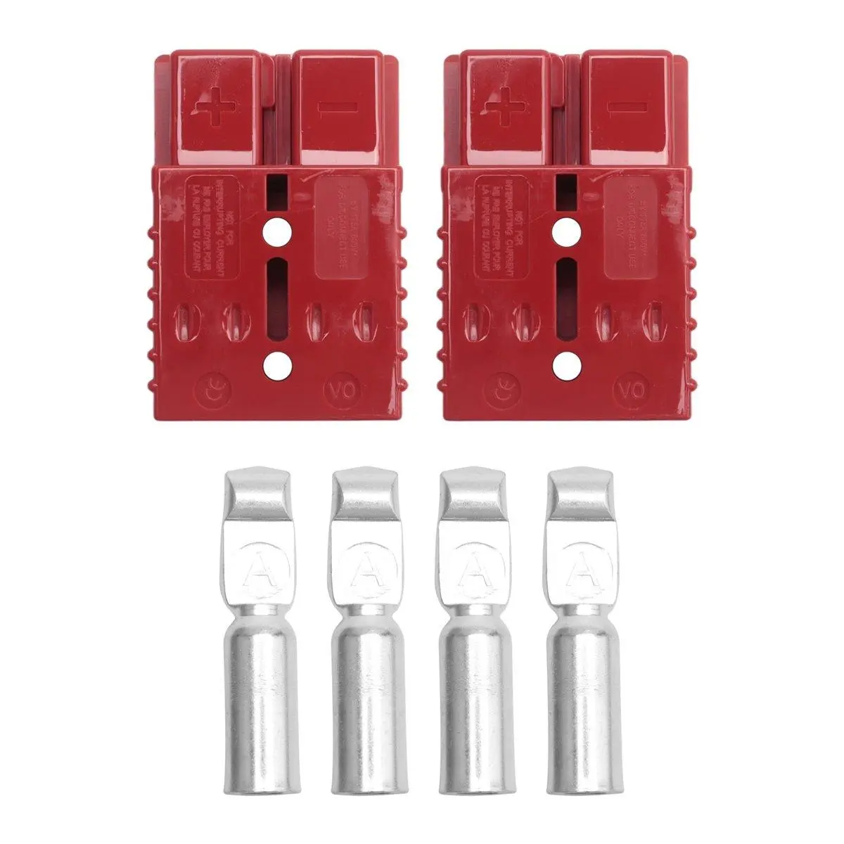 2 Pieces of Quick Connect Plug 175A 600V Battery Quick Connector Power Plug Winch Connection Red for Maximum 1AWG Wire