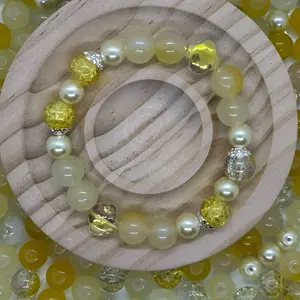 Yellow sunny glass beads