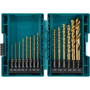 B-65399 Impact Gold 14 Pc.Titanium Drill Bit Set, 1/4 in.Hex Shank