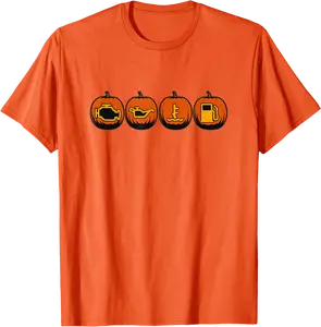 Car dashboard warning light Funny halloween pumpkin orange T-Shirt - Alaishasmith Shop 86B0FHFG1PQP