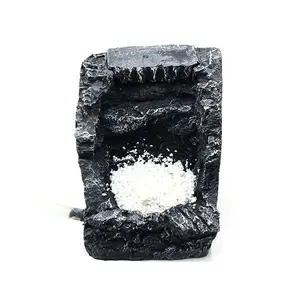 Garvee Aquarium Mountain Ornament with Underwater Sand, Small Aquarium Rocky Cave Waterfall, Resin Ornamental Garden Decoration for Fish Aquarium, Landscape Ornament for