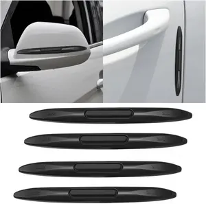 PCS Car Door Edge Guards Car Side Door Protector, Rearview AntiCollision Bumper Trim Guard Sticker, Auto Body Self Adhesive AntiScratch Strips for SUV Pickup Truck (Black)