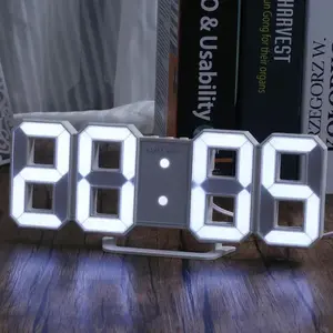 3D LED Digital Clock - Adjustable Electronic Wall Hanging Light Set, Glow Night Mode Decor for Bedroom, Aesthetic Room Accessory