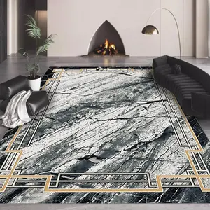Marble Pattern Floor Mat, Non-slip Soft Floor Carpet, Decorative Area Rug, Decorative Carpet for Home Living Room Bedroom Kitchen