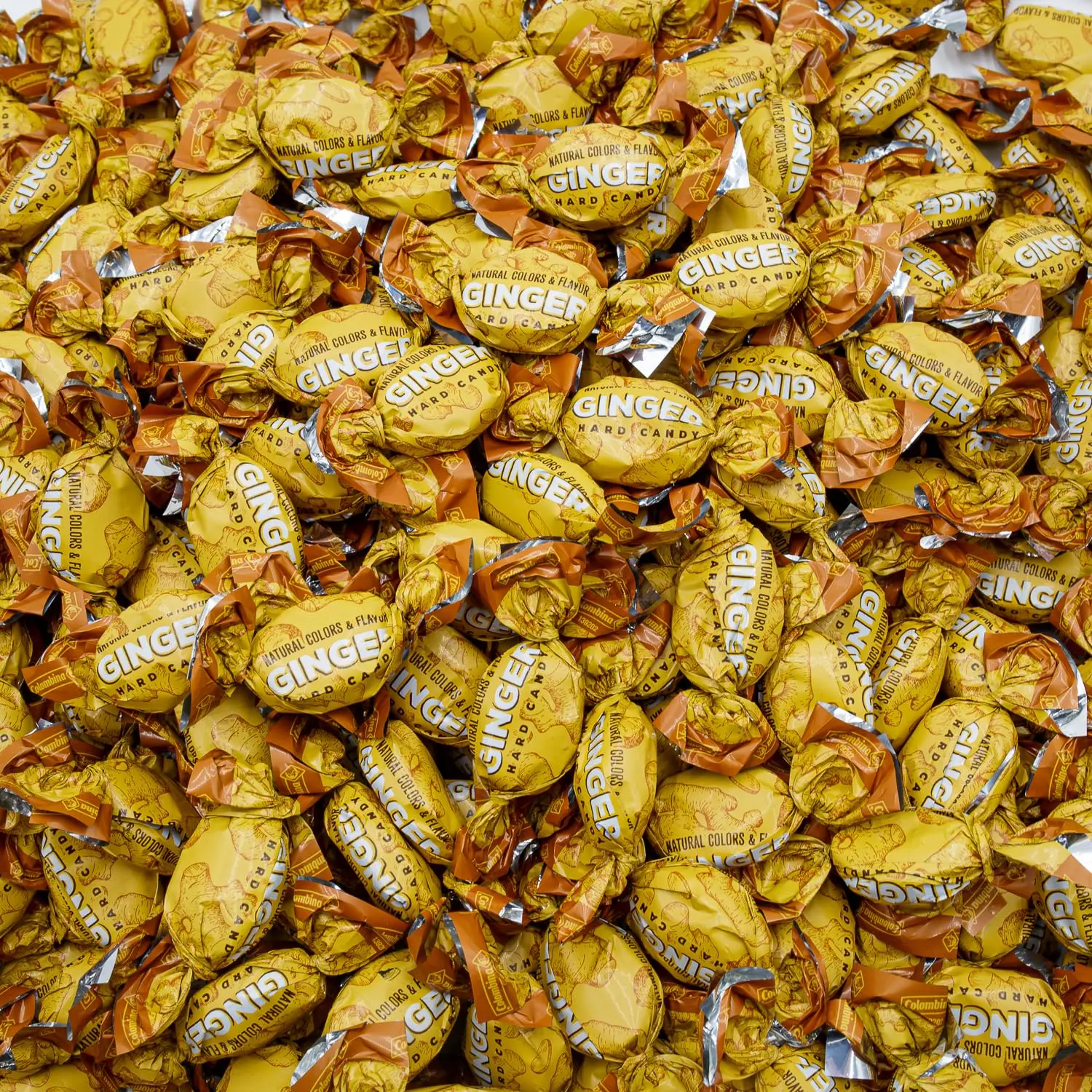Ginger Hard Candy, Bulk Bag, Individually Wrapped Sweet Snack for Nausea Relief