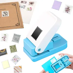 Stamp Punch, Stamp Puncher, 1X0.8inch Rectangular Postage Stamps Punches, Stamps Shaped Paper Punch, Lever Paper Punches for Crafting,Craft Cutter Hole Puncher for Scrapbooking Journaling Card Making