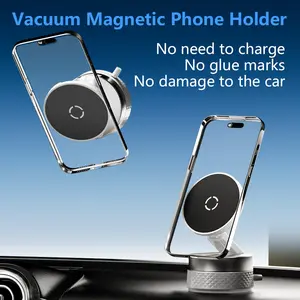 Upgraded Vacuum Magnetic Phone Holder for Car Magsafe Compatible with iPhone Android All Smartphones No Charge Needed No Glue Marks Mount