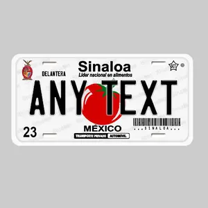 Placas de Sinaloa Personalized License Plates Placas de Sinaloa Personalized License Plates