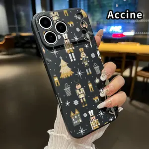 Phone Case Compatible with  iPhone 17 Pro Max 16 Plus 15 14 13 12 11 Air XR E Nutcracker Ballet Dream Pattern Liquid Silicone Lens Protective Cellphone Cover for Girl