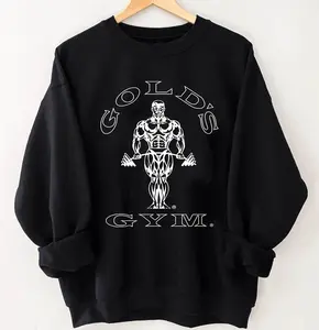 Vintage Golds Gym 1990s Black Retro Sweatshirt, Unisex