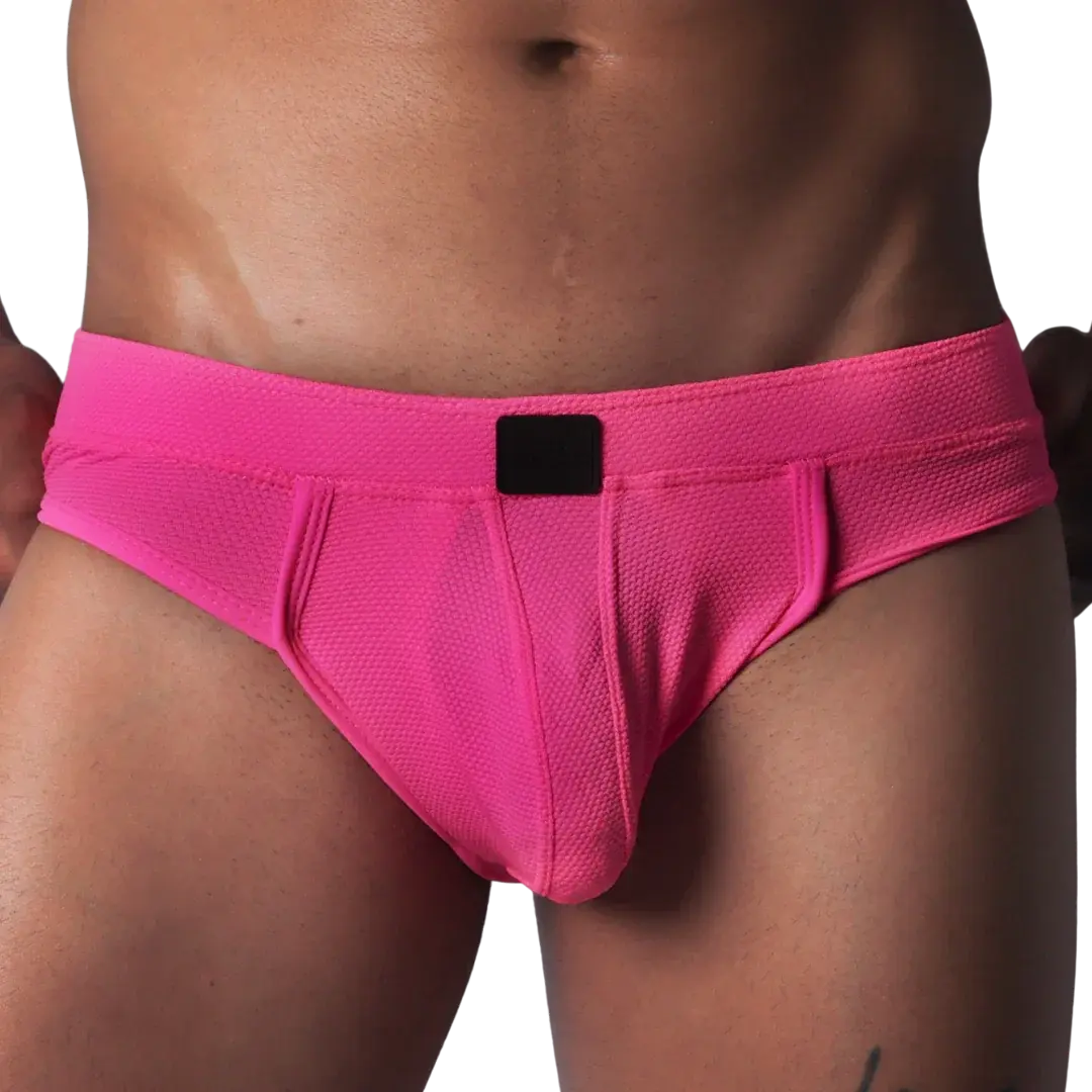 Men's Brief Jockstrap in a Bold Fuchsia Color | Modern Menswear Underwear with a Full Coverage Front Pouch, Body Coverage Men's Briefs, Garment