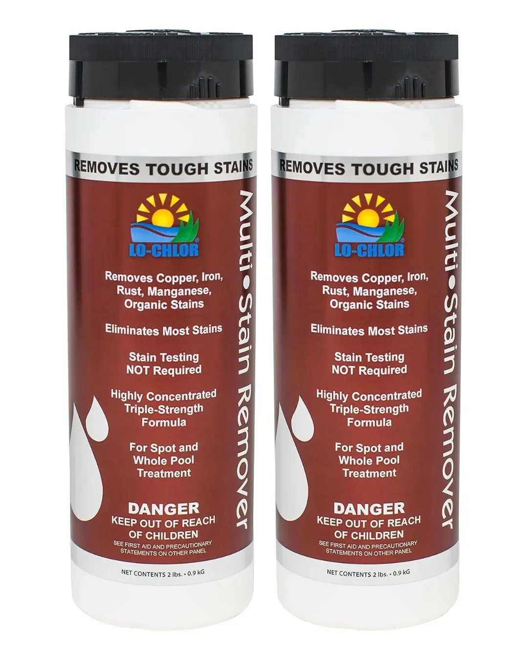 Lo-Chlor LO-202-1 All Pool Surface Multi-Stain Remover 2 lb 2 Pack