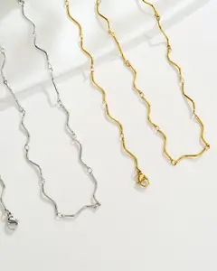 Minimalist Geometric Wave Necklace