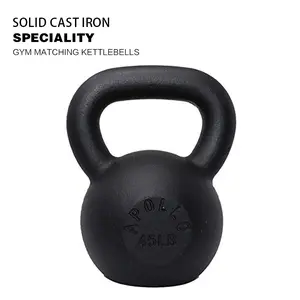 45LB  Powder Coated Cast Iron Kettlebell for Men and Women's Gym, Same Family Kettlebell