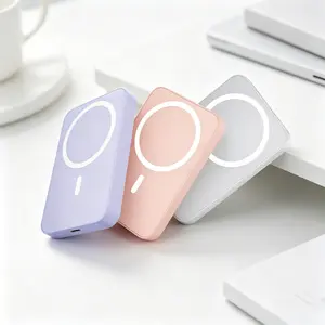 MagSafe Wireless Power Bank 5000mAh Compact Fast Charge for iPhone 12-17 Series in Pastel Colors Magnetic Charging Solution
