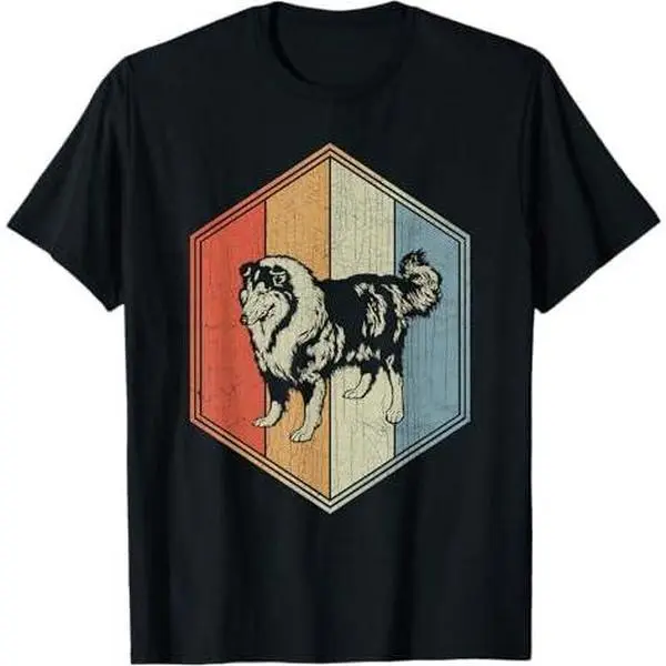 Rough Collie Dog With Distressed Design Retro Rough Collie T-Shirt