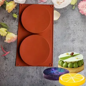 Silicone 2-disc Chocolate Mold DIY Cake Ice Cookie Pastry Handmade Baking Mold